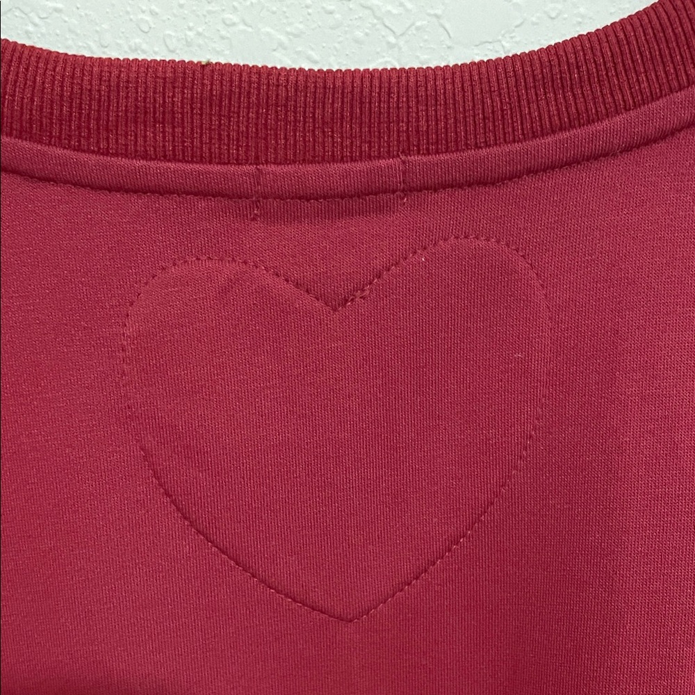 Ugerlov Boho Pleated Mixed Media Sweatshirt Mini Dress Wine M - Picture 5 of 8